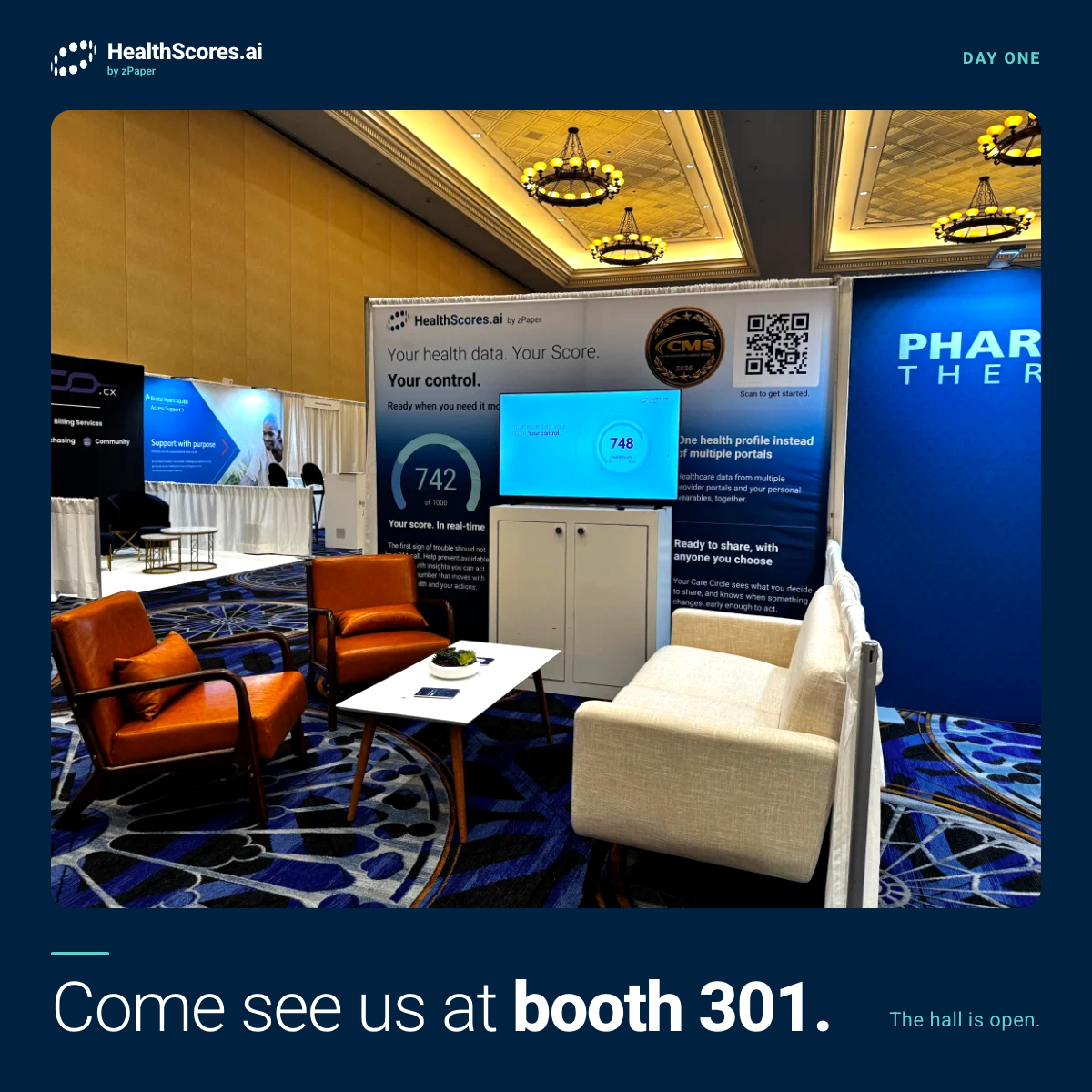 HealthScores.ai booth at the Healthcare Advocate Summit