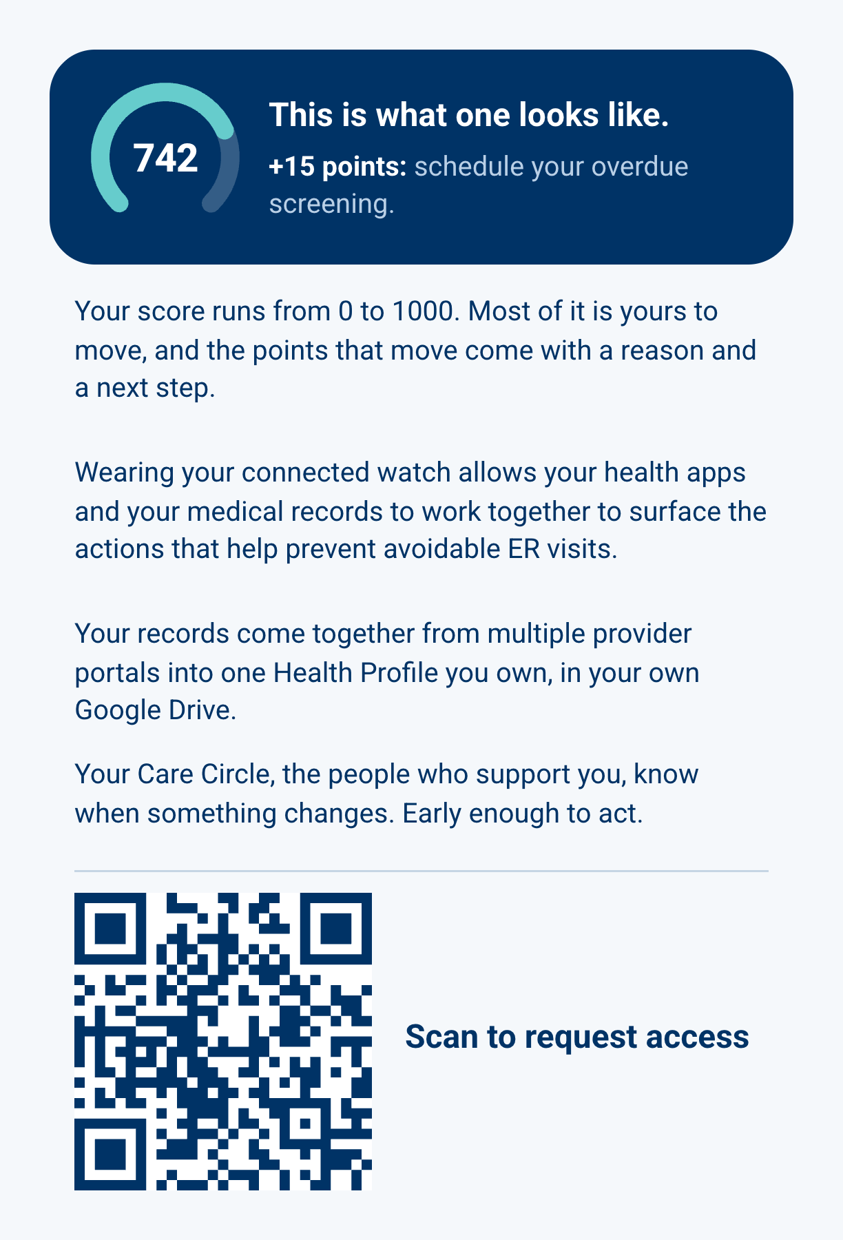 HealthScores.ai Healthcare Advocate Summit activation card back