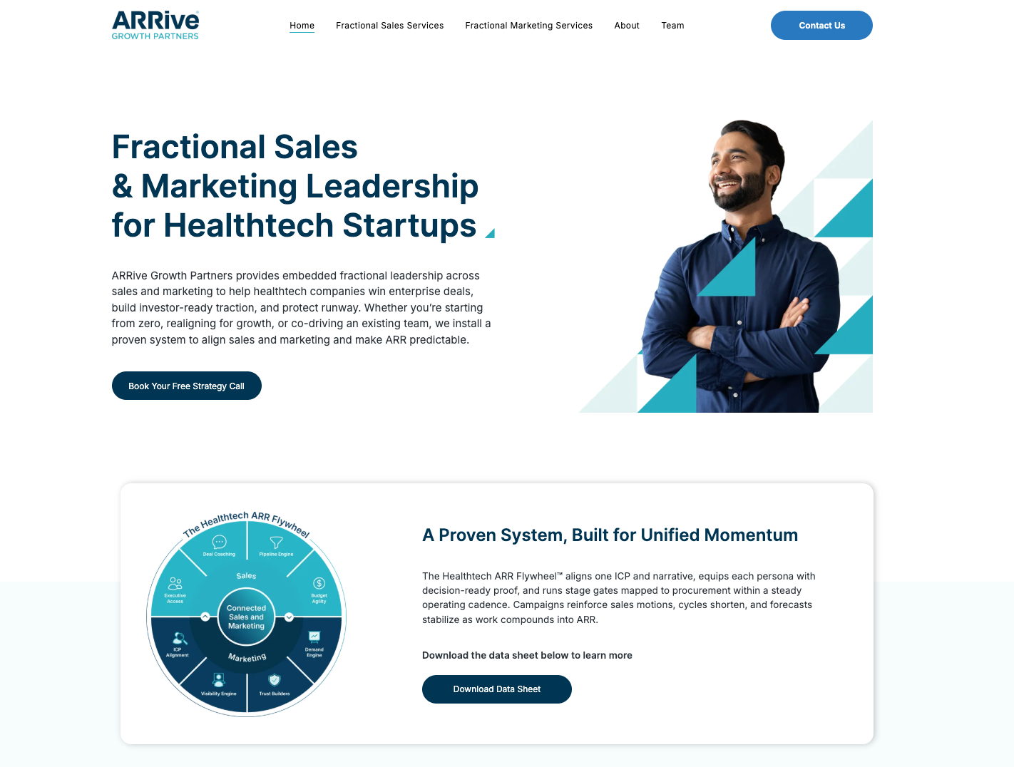ARRive Growth Partners website design